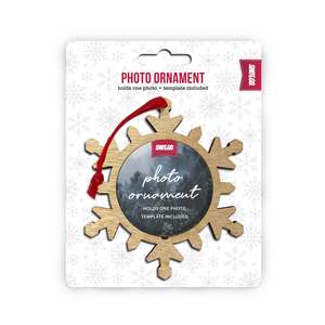 All: Wooden Snowflake Photo Decoration