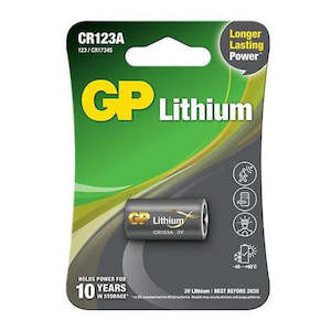 Batteries: GP Lithium - CR123A 1pk