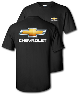 Chevrolet: CHEVROLET GOLD BOWTIE T-SHIRT - BLACK