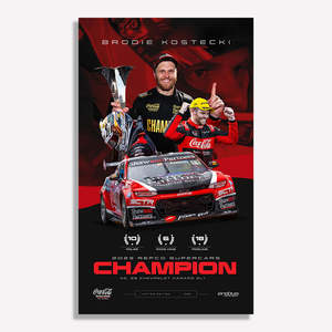 In Stock Memorabilia: Brodie Kostecki: 2023 Supercars Champion Limited Edition Print