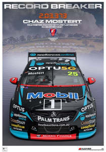 2021 BATHURST POLE POSITION CHAZ MOSTERT - PETER HUGHES PRINT