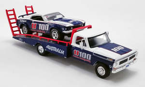 Models: 1:64 1970 Ford F-350 Ramp Truck w/ #100 1969 Trans Am Mustang "Allan Moffat" U100