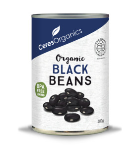 Organic Beans Legumes: Ceres Organics Black Beans 400g
