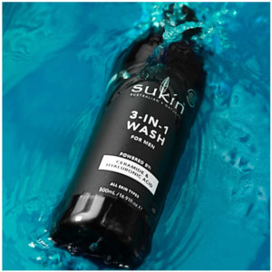 Grooming For Men: Sukin for Men 3-in-1 Wash 500ml