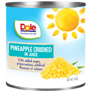 Canned Goods: Dole Pineapple Crushed In Juice 432gm