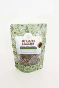 Condiments: Superseed Crackers Original Garlic & Rosemary 120gm