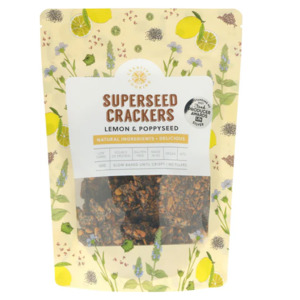Condiments: Superseed Crackers Lemon & Poppyseed 120gm