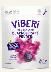 Functional Foods: Organic Blackcurrant Powder 200g (20x Sachets)