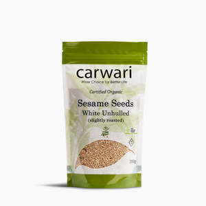 Functional Foods: CarWari Sesame Seeds White Un-Hulled 200gm