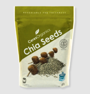 Functional Foods: Ceres Organics Chia Seeds Black 400g