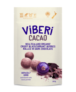 Food Beverages Snacks Fruit Nuts Dried Fruit: CACAO 70% Organic Dark Chocolate Rolled Blackcurrants 90gm