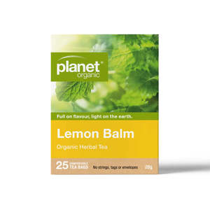 Hot Beverages: Planet Organic Lemon Balm Tea 25 Bags