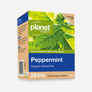 Hot Beverages: Planet Organic Peppermint Tea 25 Bag