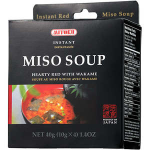 Soup: MITOKU Instant Miso Soup Hearty Red with Wakame 4x10g