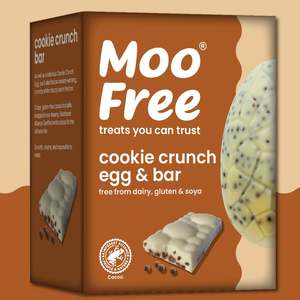 Moo Free Vegan Easter Cookie Crunch Choccy Egg & Bar 135gm