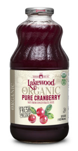 Lakewood Organic Cranberry Juice 946ml