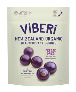 Dried Fruit Nuts: Freeze Dried Organic Blackcurrants 120g