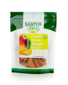 Dried Fruit Nuts: Organic Dried Mango Slices 100g