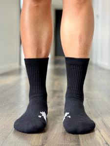 Organic Cotton Luxe Crew Sock - Stealth Black