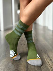 Clothing: Organic Cotton Luxe Crew Sock - Forest (Imperfect)