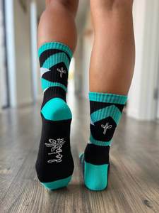 Organic Cotton Lite Crew Sock - Chevron Strike