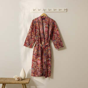 Cotton Printed Bathrobe Made With Liberty Fabric