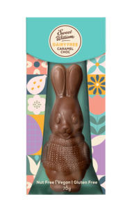 A Happy Easter For All: Sweet William Vegan Hollow Caramel Chocolate  Easter Bunny 70gm