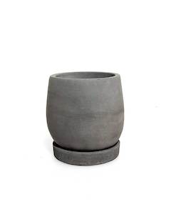 Plant Pots: Black Concrete Pot