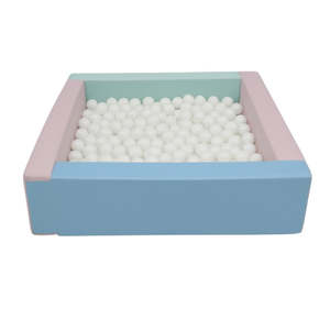 Pastel Soft Play Ball Pit + 200 White, Pearl & Transparent Balls