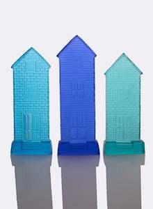 Lorraine Natusch: Cast Glass TownHouse - Sapphire Blue