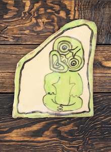 Bernie Winkels: Wall Tile - Green Tiki
