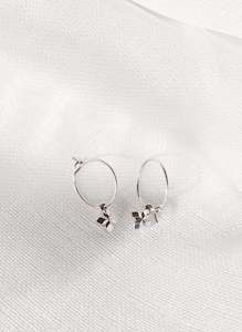 Holly Howe: Micro Cross Hoop Earrings