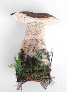 Cathy Brickhill: Birch Bolete Fungi 3D Embroidery