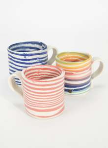 Mystery Creek Ceramics: Nerikomi Red Mug - Small