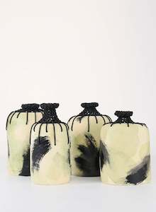 Michelle Huizinga: Woven Series: Green & Black Wash #4