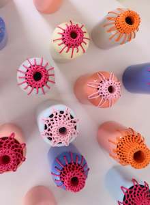 Michelle Huizinga: Colourburst Series: Arctic & Light Pink Vase