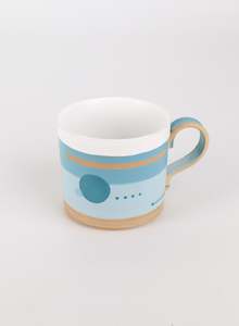 Handiceramics: Blue Geometric Decor Mug