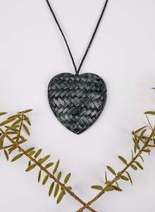 Pounamu Woven Heart Pendant