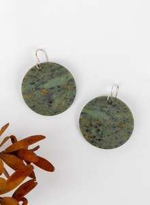 Pounamu Disc Earrings