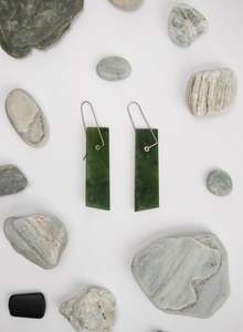 Pounamu Eaarings: Pounamu Lightbox Earrings