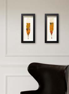 Single Huia Feather Framed