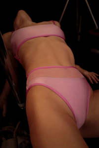 Pole Bottoms: Reversible High Cut - Confetti/Pink