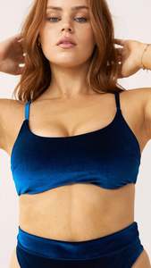 Pole Tops: Scrunch Back Velvet Top