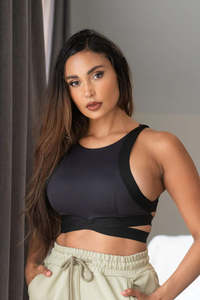 Pole Tops: Serena Top - Strappy High Support Sports Bra