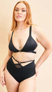 Pole Tops: Follow Me Bra - Front Clasp Strappy Triangle Bra