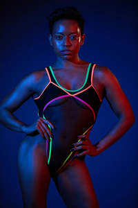 Vertigo Bodysuit - Black/Neon