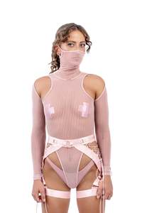 Naughty Thoughts: XXX Bodysuit Set - Pink