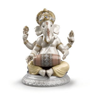 Mridangam Ganesha Figurine