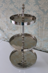 3 Tier Cake Stand – Silver Aluminium