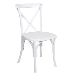 Cross Back Chair – White